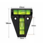 Double level, triangle, black color